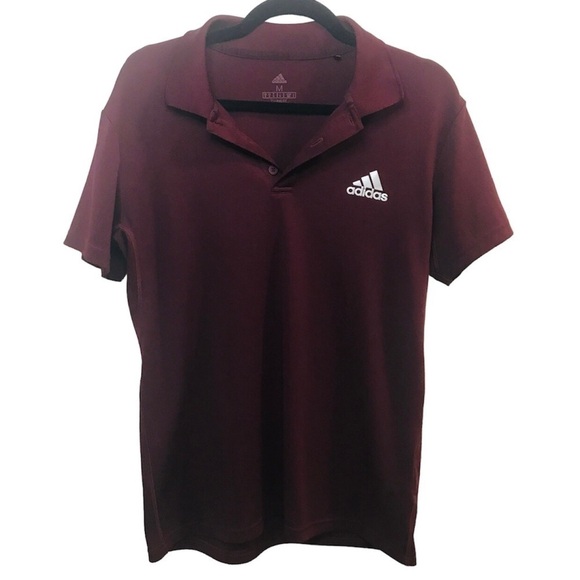 ADIDAS Climalite Athletic Maroon Polo. - Picture 1 of 3